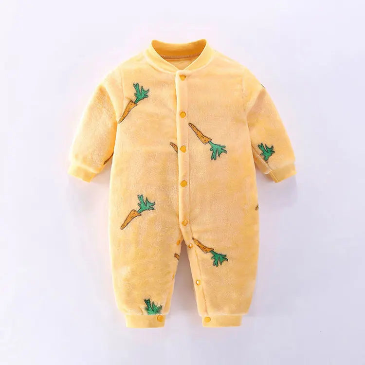 Flannel Long Sleeve Baby Clothes Boys Rompers Cartoon Baby Girl Romper Winter Warm Infant Clothing Boys Romper 3-18 Months