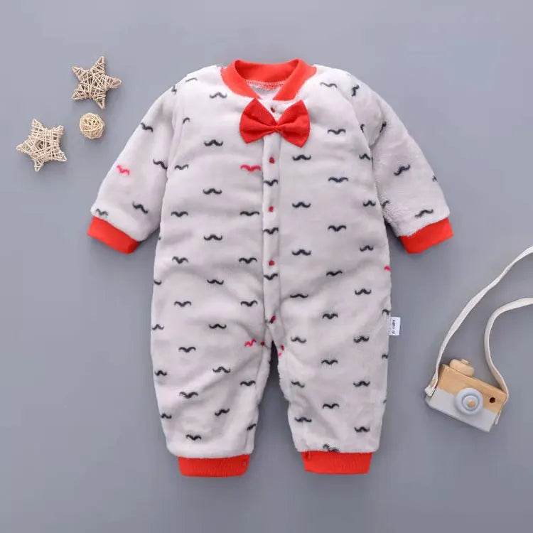 Flannel Long Sleeve Baby Clothes Boys Rompers Cartoon Baby Girl Romper Winter Warm Infant Clothing Boys Romper 3-18 Months