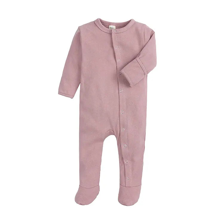 Solid Color Newborn Baby Boy Footies Spring Autumn Baby Clothes Girls Footies Cotton Long Sleeve Toddler Clothes 3-12 Months