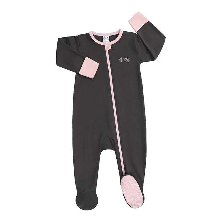 Summer Newborn Baby Boy Clothes Cartoon Print Baby Clothes Girl Romper Cotton Long Sleeve Zipper Infant Romper 6-24 Months