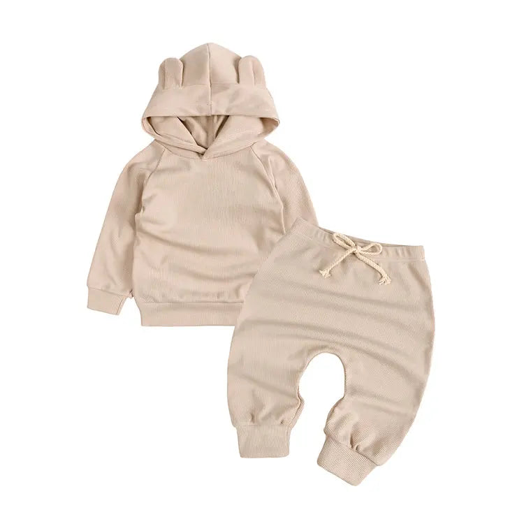 Fashion Solid Kids Clothes Girls Outfits Cotton Long Seeve Tops Pants Spring  Autumn Children Boys Clothing Sets 1-3 Years