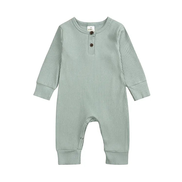 Spring Autumn Baby Clothes Boys Rompers Cotton Long Sleeve Toddler Romper Solid Color Newborn Baby Clothes 0-24 Months