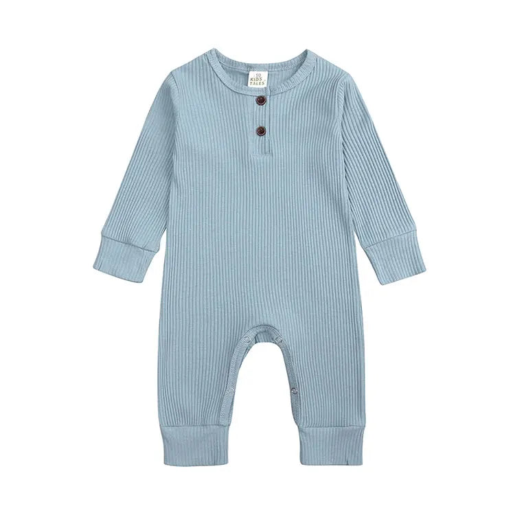 Spring Autumn Baby Clothes Boys Rompers Cotton Long Sleeve Toddler Romper Solid Color Newborn Baby Clothes 0-24 Months