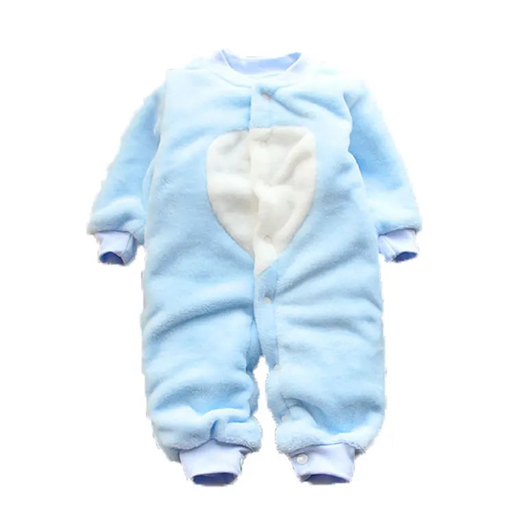 Flannel Long Sleeve Baby Clothes Boys Rompers Cartoon Baby Girl Romper Winter Warm Infant Clothing Boys Romper 3-18 Months