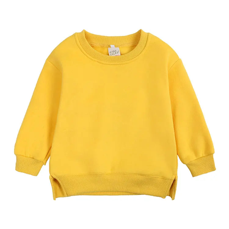 Fashion Solid Color Kids Clothes Boys Sweatshirt Cotton Long Sleeve T-shirt for Boy Spring Autumn Children's Hoodie 1-6 Years