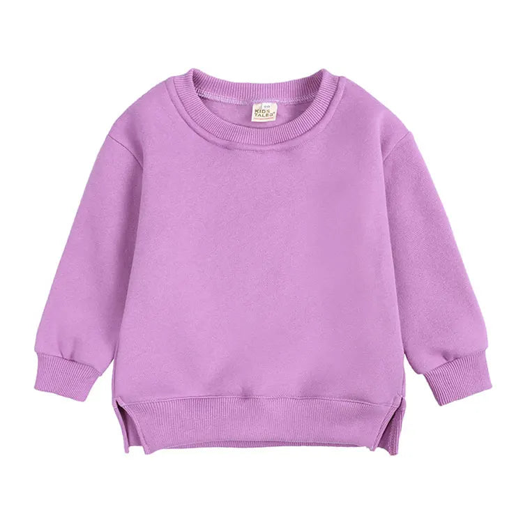 Fashion Solid Color Kids Clothes Boys Sweatshirt Cotton Long Sleeve T-shirt for Boy Spring Autumn Children's Hoodie 1-6 Years