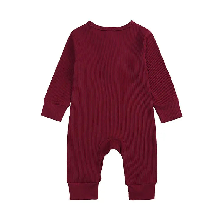 Spring Autumn Baby Clothes Boys Rompers Cotton Long Sleeve Toddler Romper Solid Color Newborn Baby Clothes 0-24 Months