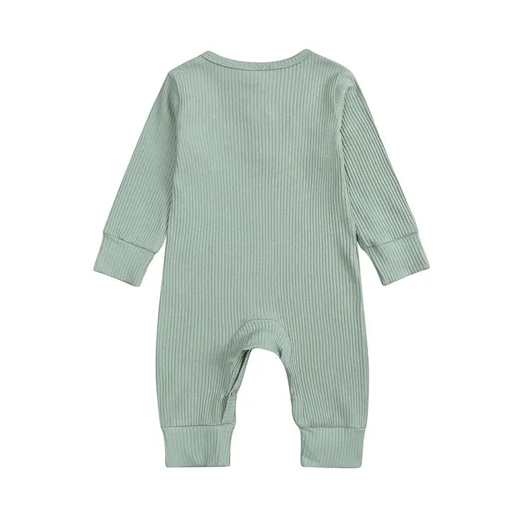 Spring Autumn Baby Clothes Boys Rompers Cotton Long Sleeve Toddler Romper Solid Color Newborn Baby Clothes 0-24 Months