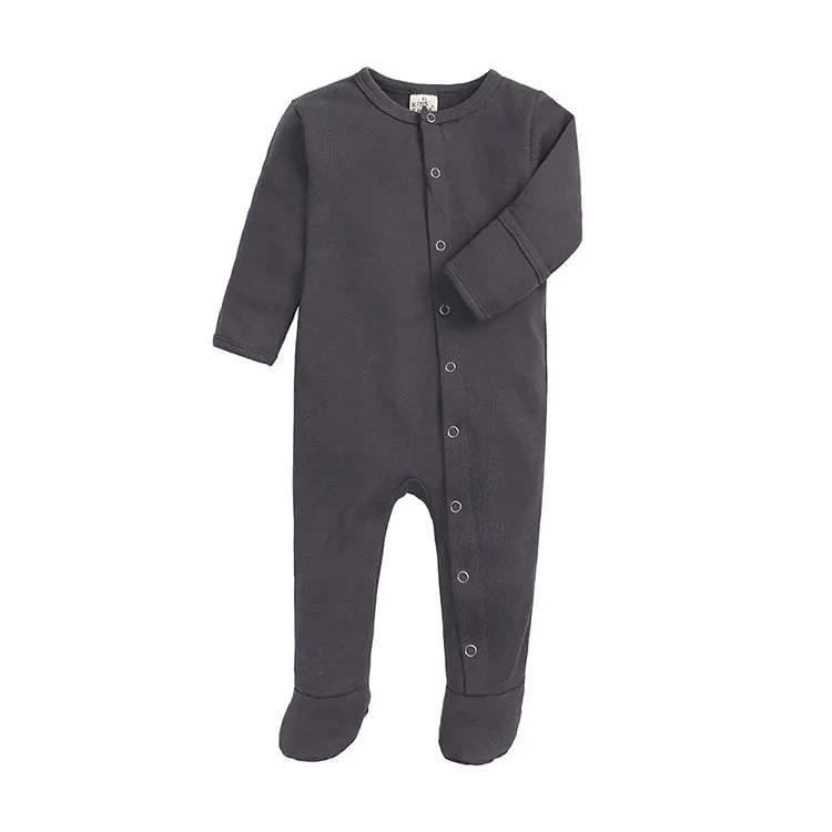 Solid Color Newborn Baby Boy Clothes Spring Autumn Baby Clothes Boys Footies Cotton Long Sleeve Toddler Footies 3-12 Months