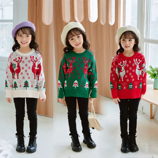 Spring & Autumn Kids Girl Clothes Knitted Sweater Casual Children Clothing Girls Sweaters Long Sleeve Girl Clothes 3-7 Years