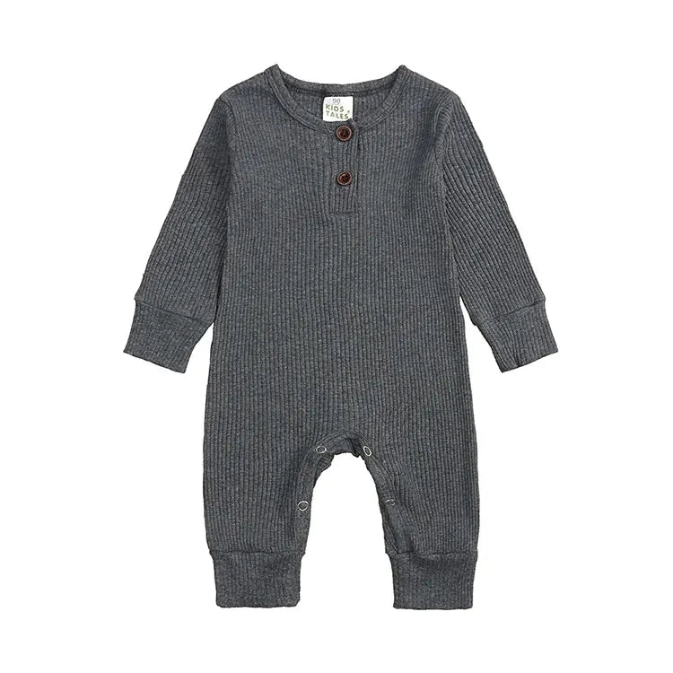 Spring Autumn Baby Clothes Boys Rompers Cotton Long Sleeve Toddler Romper Solid Color Newborn Baby Clothes 0-24 Months