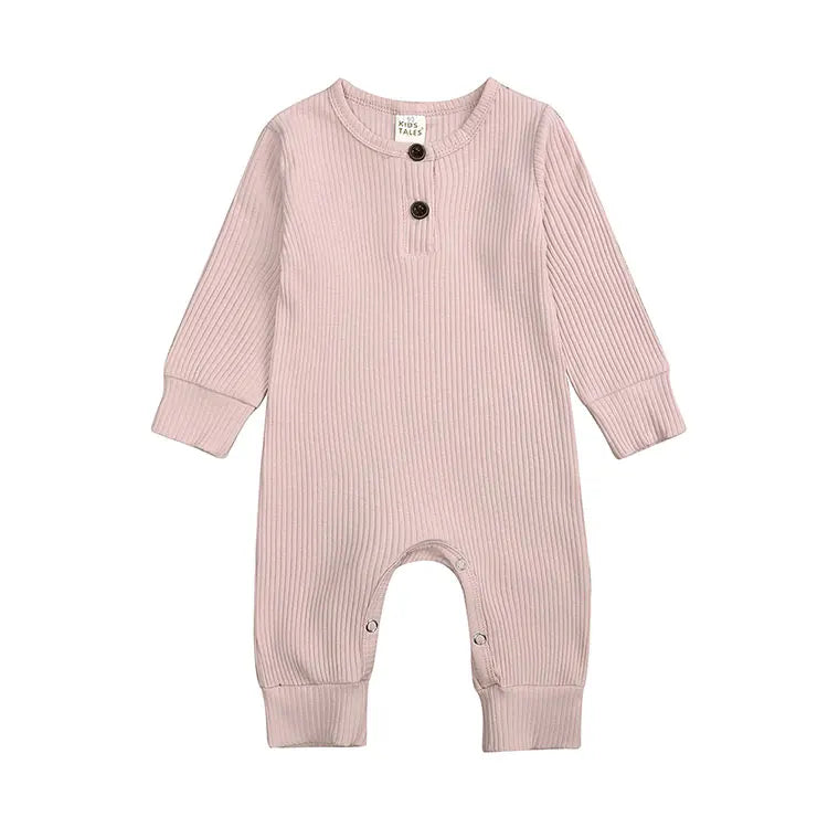 Spring Autumn Baby Clothes Boys Rompers Cotton Long Sleeve Toddler Romper Solid Color Newborn Baby Clothes 0-24 Months