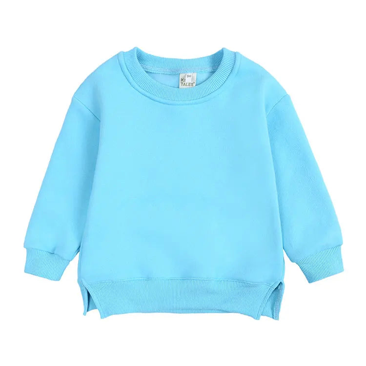 Fashion Solid Color Kids Clothes Boys Sweatshirt Cotton Long Sleeve T-shirt for Boy Spring Autumn Children's Hoodie 1-6 Years