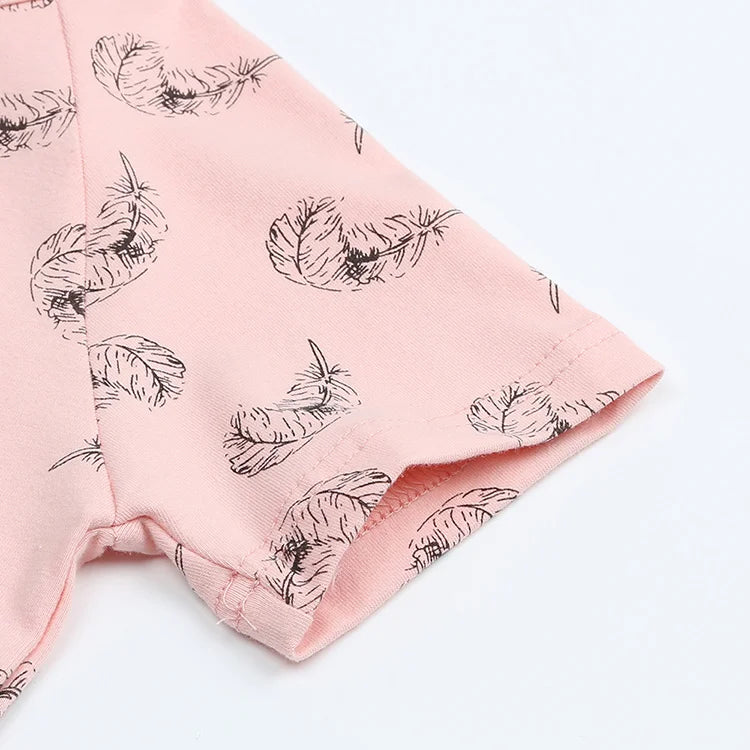 Cartoon Print Baby Romper Fashion Toddler Girl Summer Clothes Cotton Zipper Short Sleeve Newborn Boys Rompers 3-24 Months