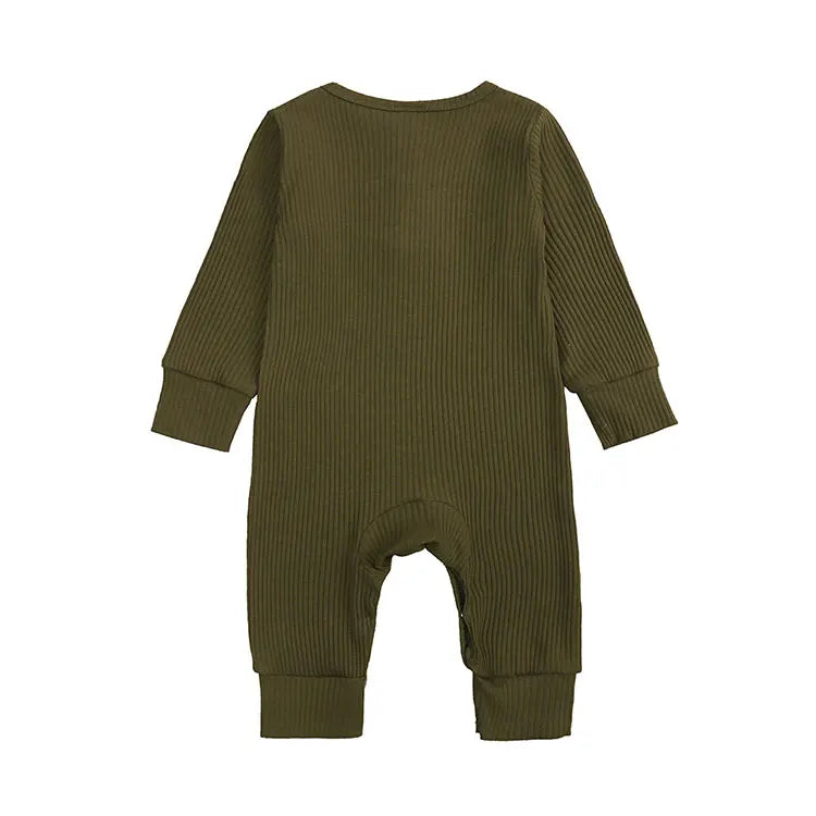 Spring Autumn Baby Clothes Boys Rompers Cotton Long Sleeve Toddler Romper Solid Color Newborn Baby Clothes 0-24 Months