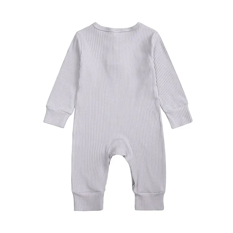 Spring Autumn Baby Clothes Boys Rompers Cotton Long Sleeve Toddler Romper Solid Color Newborn Baby Clothes 0-24 Months