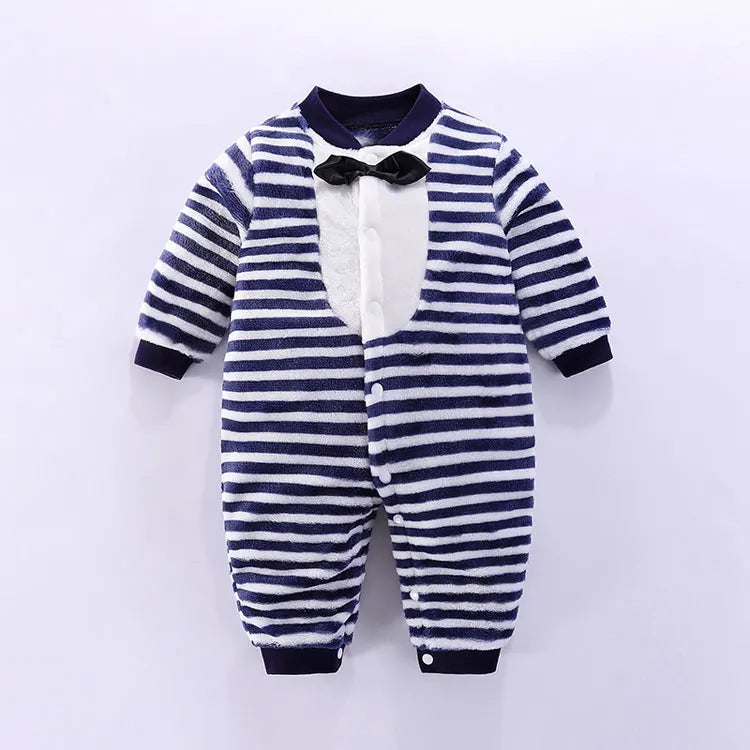 Flannel Long Sleeve Baby Clothes Boys Rompers Cartoon Baby Girl Romper Winter Warm Infant Clothing Boys Romper 3-18 Months