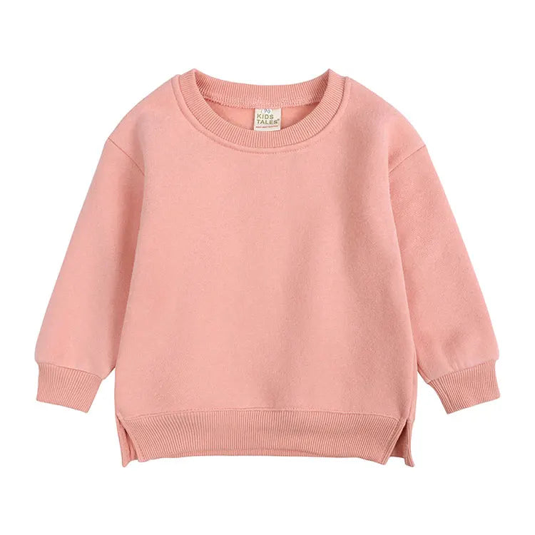 Fashion Solid Color Kids Clothes Boys Sweatshirt Cotton Long Sleeve T-shirt for Boy Spring Autumn Children's Hoodie 1-6 Years