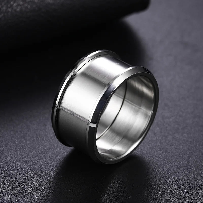 3 in 1 ring men stainless steel wedding ring fingertip ring DIY ring for  jewelry tool accessories wholesale supply