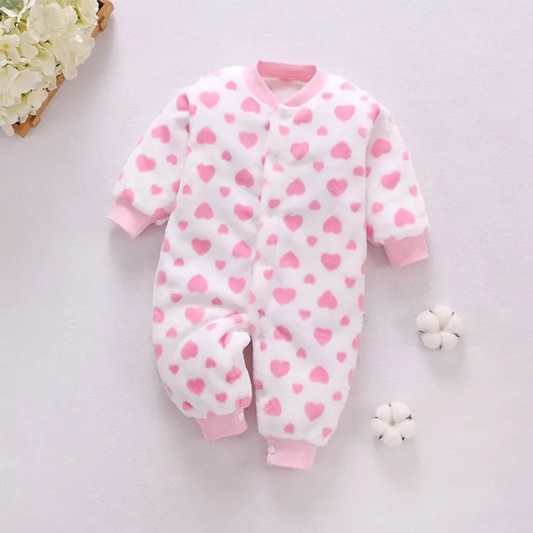 Flannel Long Sleeve Baby Clothes Boys Rompers Cartoon Baby Girl Romper Winter Warm Infant Clothing Boys Romper 3-18 Months