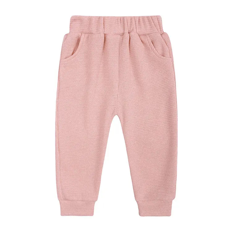 Fashion Solid Color Toddler Boy Clothes Spring Autumn Kids Clothes Girls Outfits Cotton Long Sleeve Tops+pant Children Clothing