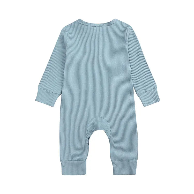 Spring Autumn Baby Clothes Boys Rompers Cotton Long Sleeve Toddler Romper Solid Color Newborn Baby Clothes 0-24 Months