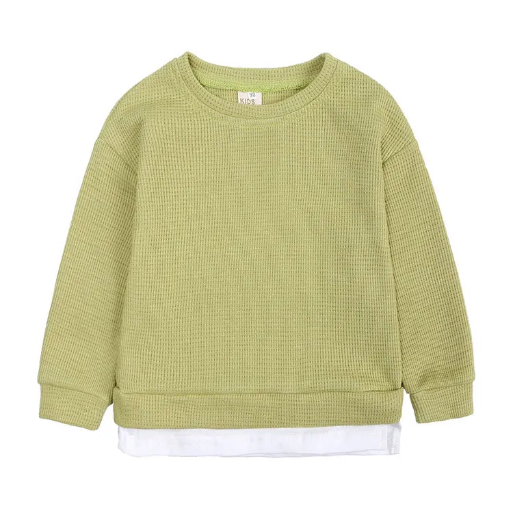 Fashion Solid Color Toddler Boy Clothes Spring Autumn Kids Clothes Girls Outfits Cotton Long Sleeve Tops+pant Children Clothing