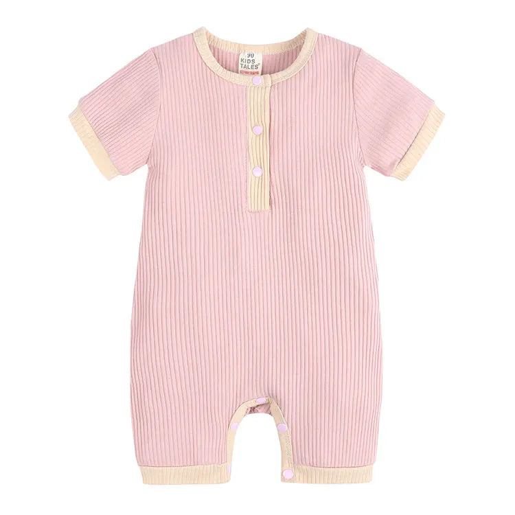 Fashion Solid Color Baby romper Summer Baby Boy Clothes Cotton Linen Short Sleeve Infant Romper Newborn Clothing 3-18 Months