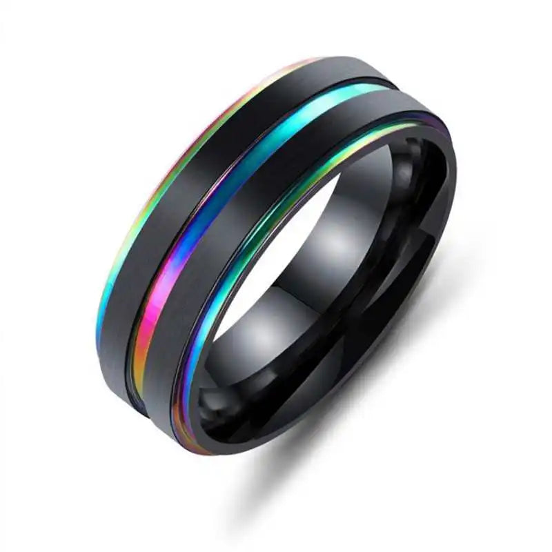 Anxiety Ring For Men Spinner Fidgets Rings Stainless Steel Basketball Football Rotate Freely Spinning Anti Stress  Jewelry