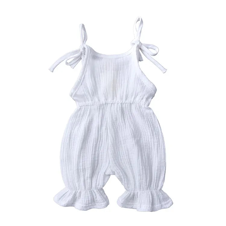 Solid Color Newborn Baby Romper Cotton Linen Slveeless Toddler Boys Romper Summer Cartoon Infant Baby Clothes 0-36 Months