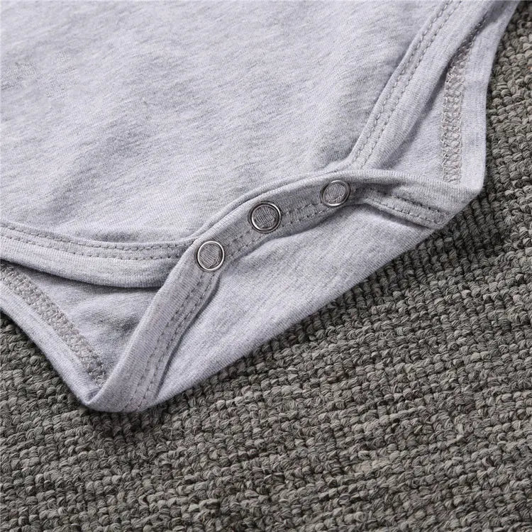 Novelty Tattoo Baby Bodysuit Cotton Short Sleeve Newborn Baby Clothes Spring Infant Boy Clothes Solid Color Newborn Jumpsuit