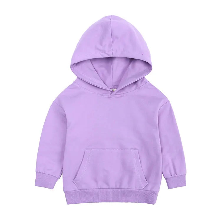 Fashion Solid Color Children Clothes Boys Hoodies Cotton Long Sleeve Girls Sweatshirt Spring Autumn Kids Clothing 1-13 Years