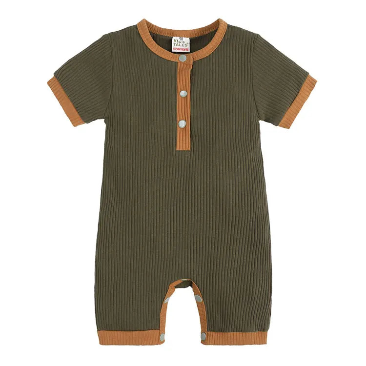 Fashion Solid Color Baby romper Summer Baby Boy Clothes Cotton Linen Short Sleeve Infant Romper Newborn Clothing 3-18 Months