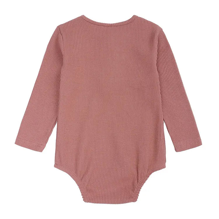 Solid Color Newborn Baby Girl Romper Spring Autumn Baby Clothes Boy Cotton Long Sleeve Toddler Bodysuits Fashion Infant Clothing