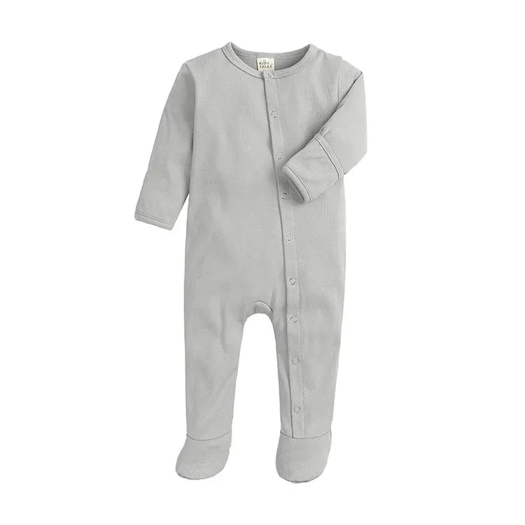 Solid Color Newborn Baby Boy Footies Spring Autumn Baby Clothes Girls Footies Cotton Long Sleeve Toddler Clothes 3-12 Months