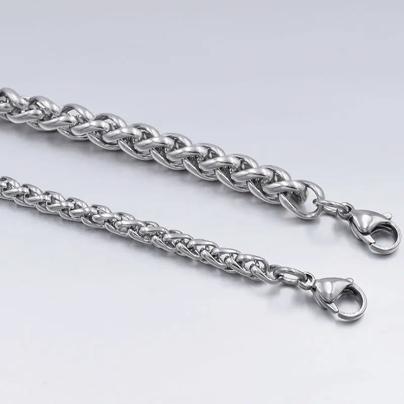 316L Stainless Steel Cuban Chain Bracelet for Men Women Figaro Vintage Metal Viking Kpop Pulseras Emo Cute Luxury Jewelry Gift