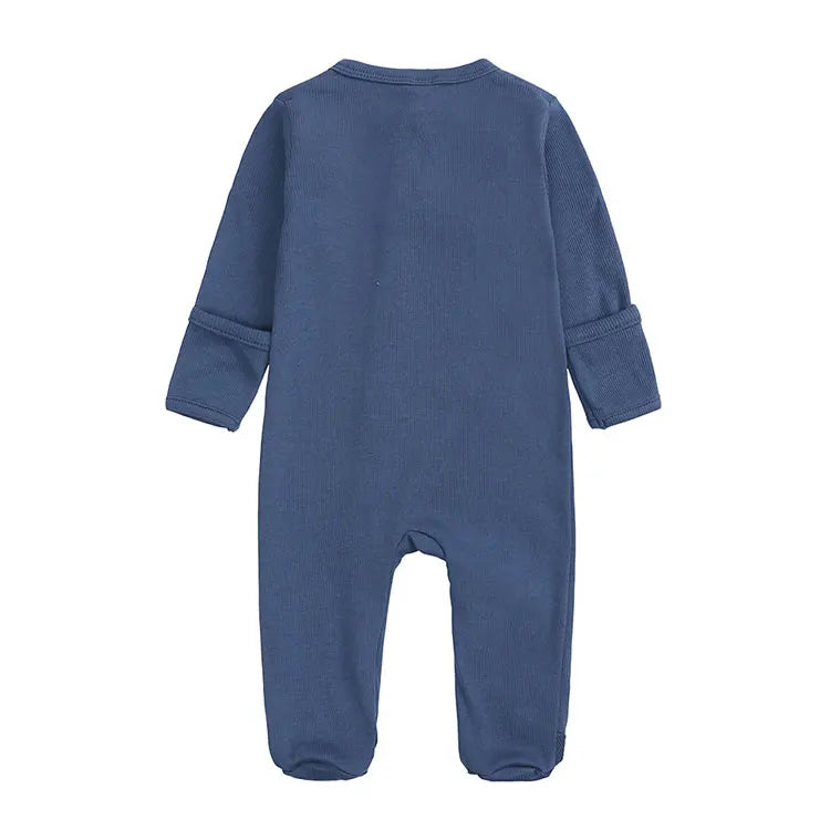 Solid Color Newborn Baby Boy Footies Spring Autumn Baby Clothes Girls Footies Cotton Long Sleeve Toddler Clothes 3-12 Months