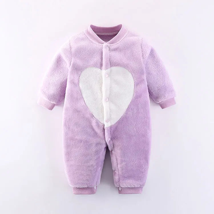 Flannel Long Sleeve Baby Clothes Boys Rompers Cartoon Baby Girl Romper Winter Warm Infant Clothing Boys Romper 3-18 Months