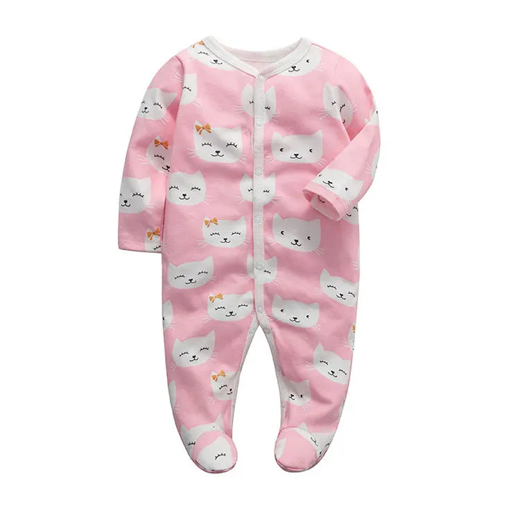 Cartoon Newborn Boys Bodysuit Spring Autumn Baby Girl Clothes Cotton Long Sleeve Baby Bodysuit Infant Clothing 3-24 Months