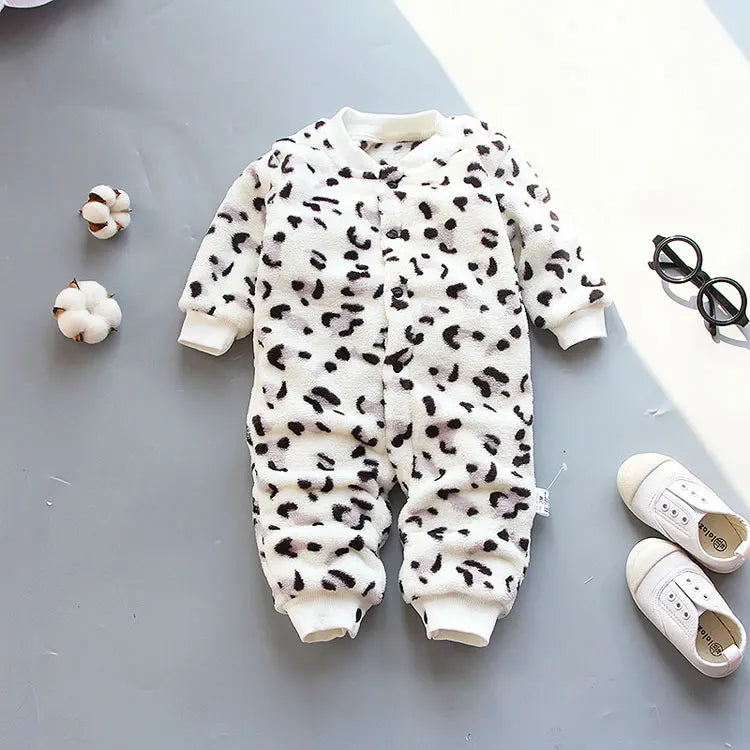 Flannel Long Sleeve Baby Clothes Boys Rompers Cartoon Baby Girl Romper Winter Warm Infant Clothing Boys Romper 3-18 Months