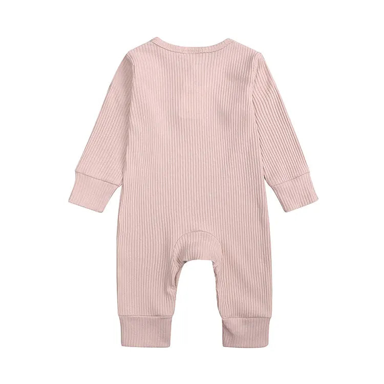 Spring Autumn Baby Clothes Boys Rompers Cotton Long Sleeve Toddler Romper Solid Color Newborn Baby Clothes 0-24 Months