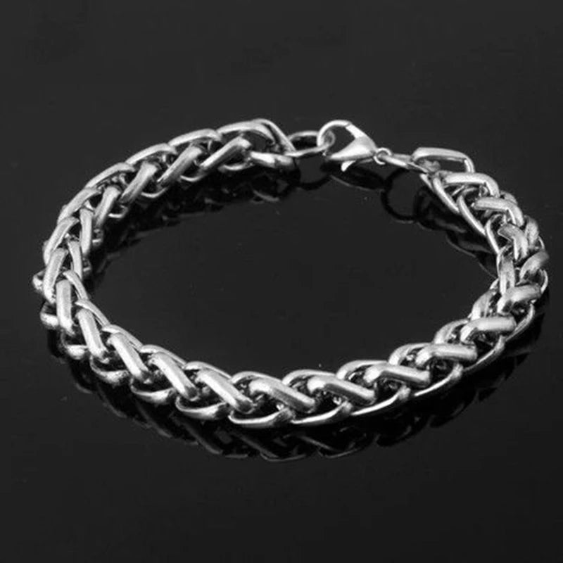 316L Stainless Steel Cuban Chain Bracelet for Men Women Figaro Vintage Metal Viking Kpop Pulseras Emo Cute Luxury Jewelry Gift