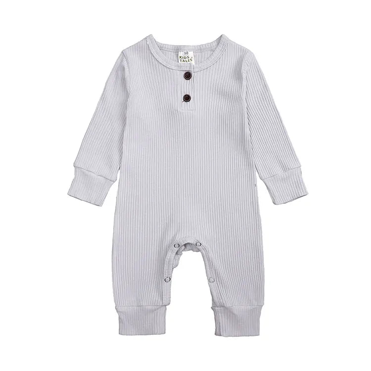 Spring Autumn Baby Clothes Boys Rompers Cotton Long Sleeve Toddler Romper Solid Color Newborn Baby Clothes 0-24 Months