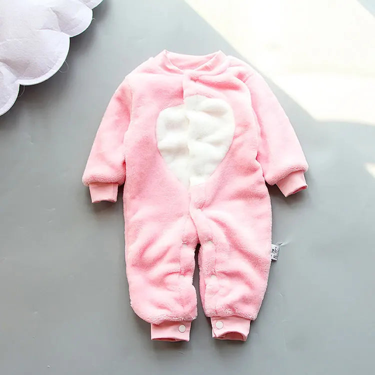 Flannel Long Sleeve Baby Clothes Boys Rompers Cartoon Baby Girl Romper Winter Warm Infant Clothing Boys Romper 3-18 Months