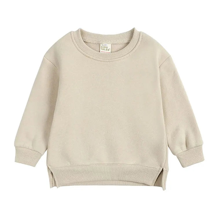 Fashion Solid Color Kids Clothes Boys Sweatshirt Cotton Long Sleeve T-shirt for Boy Spring Autumn Children's Hoodie 1-6 Years