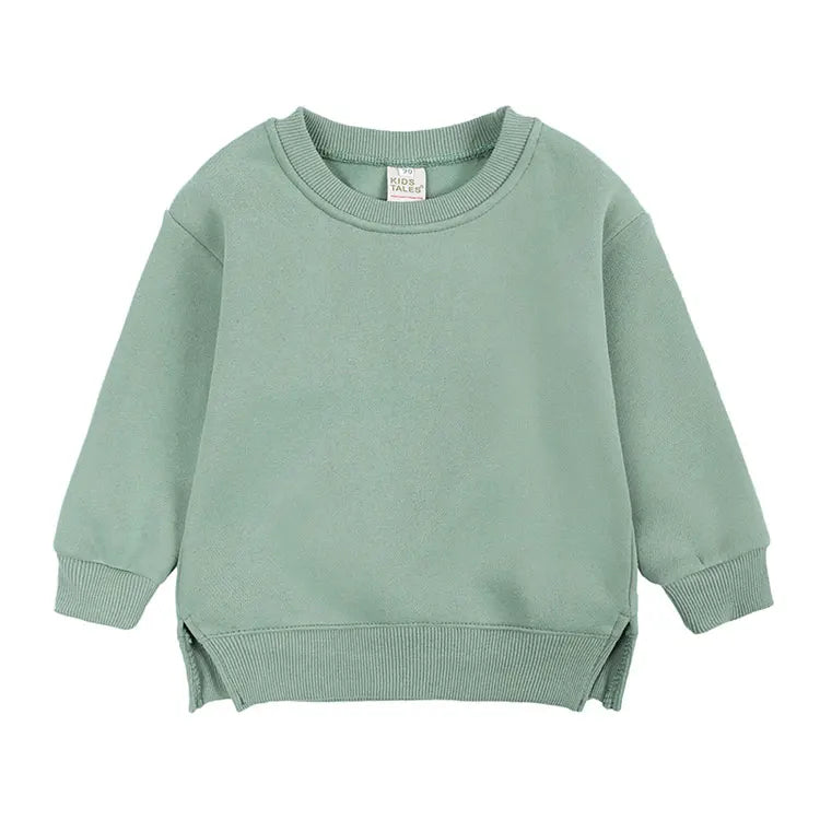 Fashion Solid Color Kids Clothes Boys Sweatshirt Cotton Long Sleeve T-shirt for Boy Spring Autumn Children's Hoodie 1-6 Years