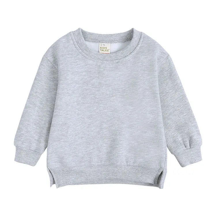 Fashion Solid Color Kids Clothes Boys Sweatshirt Cotton Long Sleeve T-shirt for Boy Spring Autumn Children's Hoodie 1-6 Years