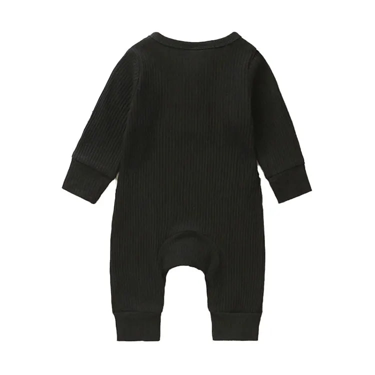 Summer Unisex Newborn Baby Clothes Solid Color Baby Rompers Cotton Long Sleeve Toddler Romper Infant Clothing 3-18 Months