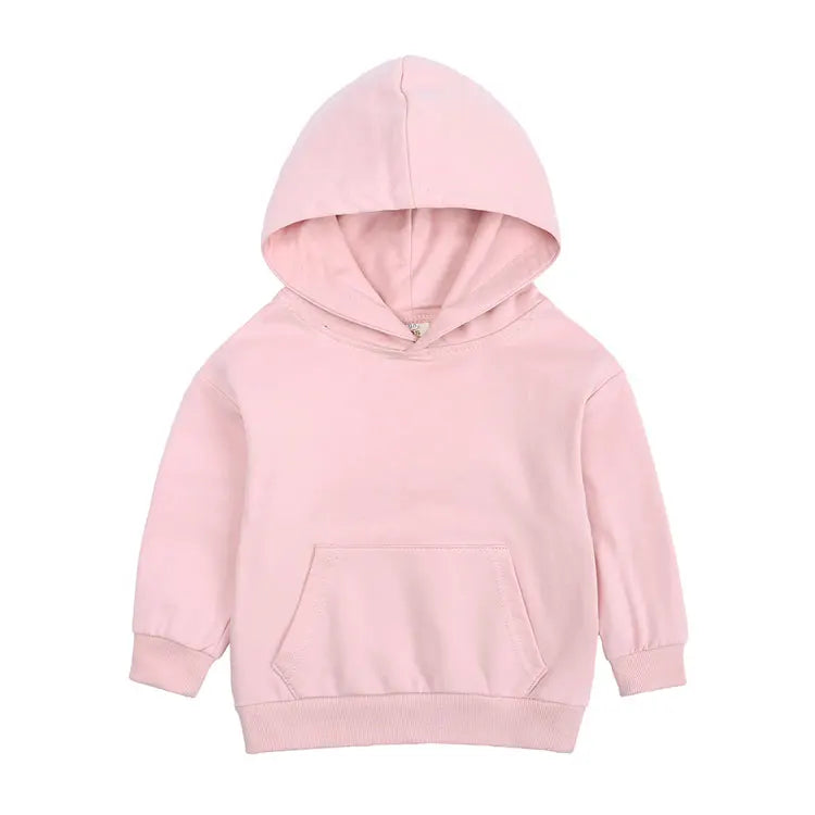 Fashion Solid Color Children Clothes Boys Hoodies Cotton Long Sleeve Girls Sweatshirt Spring Autumn Kids Clothing 1-13 Years