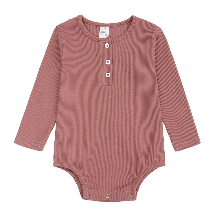 Solid Color Newborn Baby Girl Romper Spring Autumn Baby Clothes Boy Cotton Long Sleeve Toddler Bodysuits Fashion Infant Clothing